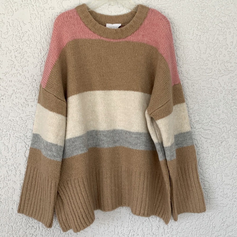 Topshop soft multicolour striped sweater size 8-10